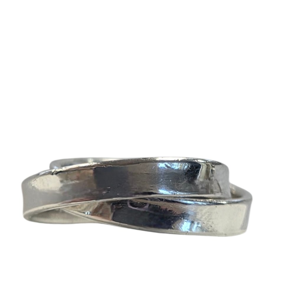 Tiffany & Co. Sterling Silver 1837 Double Interlocking Band Ring #24076